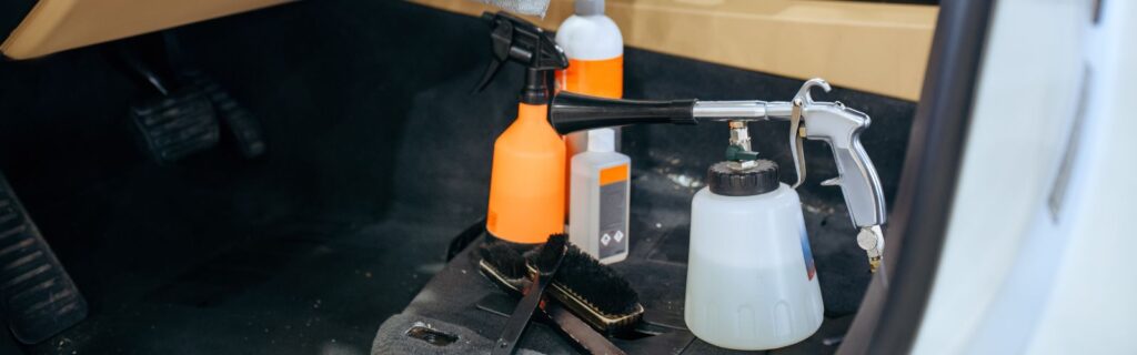 Car interior dry cleaning